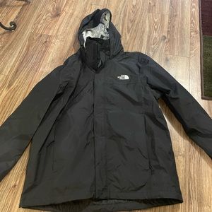 Black North Face Rain Coat